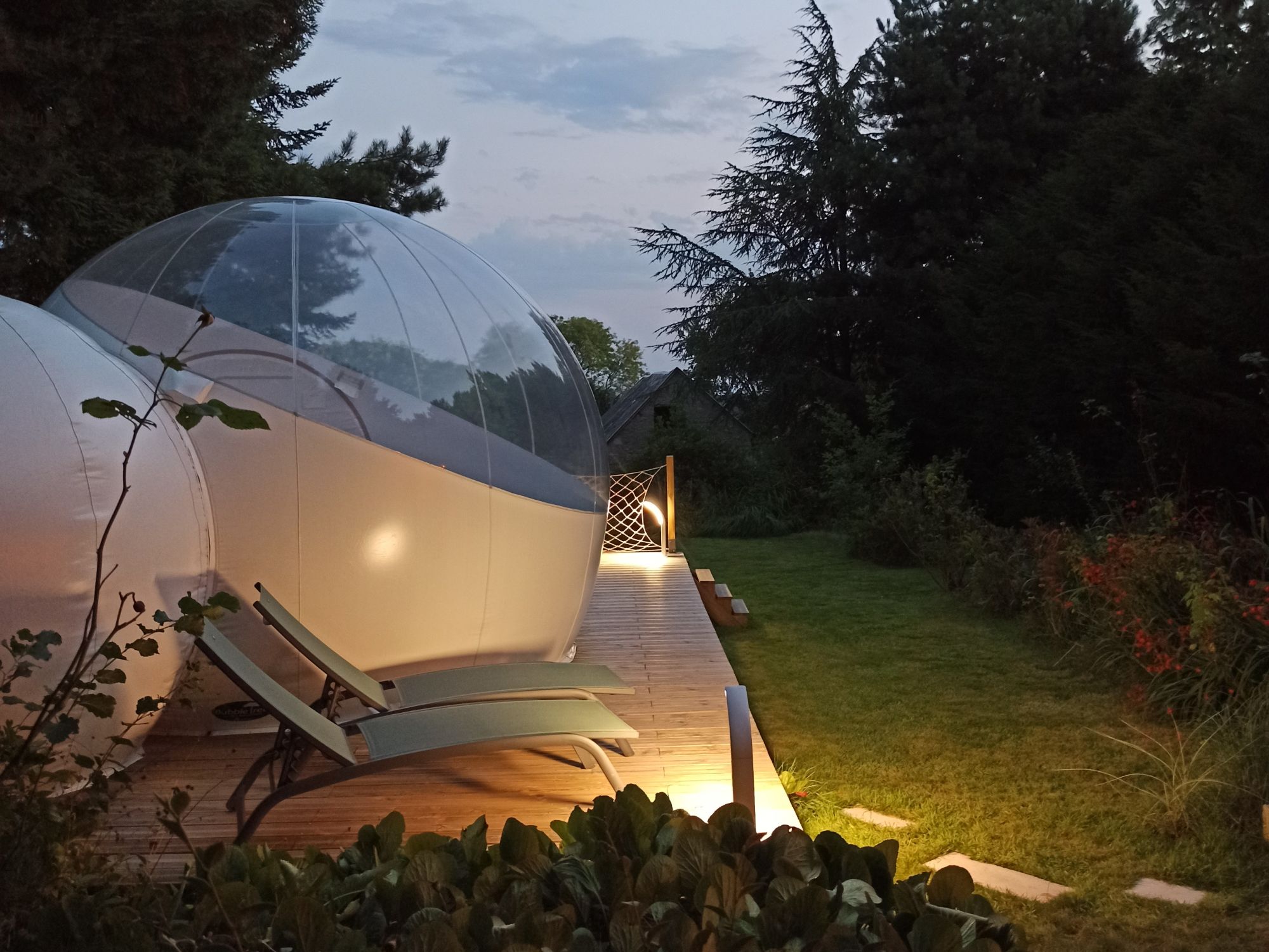 Nuit dans une bulle en Normandie